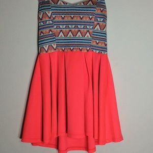 Style Rack Aztec & Neon Sleeveless Mini Dress